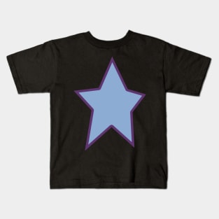 Blue Star Purple Out Line Graphic Kids T-Shirt